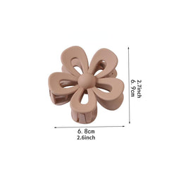 Matte Flower Hair Claw Hollow Shark Claw Hair Clip