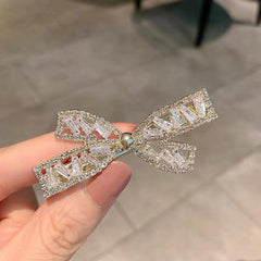 Rhinestone Butterfly Tassel Hair Clip for Women