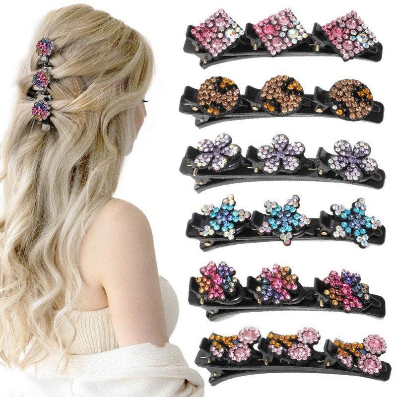 Rhinestone Flower Hair Clip Duck Billed Clip Head Jewelry Hair Accessories