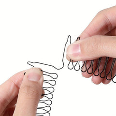 2pcs Elastic Hair Comb Pin Invisible Hair Pin For Side Hair Band Alloy Hairpin