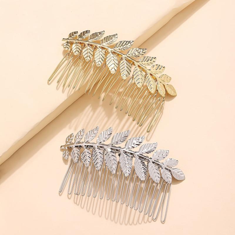Leaf Hair Comb Silver Bridal Hair Piece