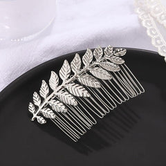 Leaf Hair Comb Silver Bridal Hair Piece