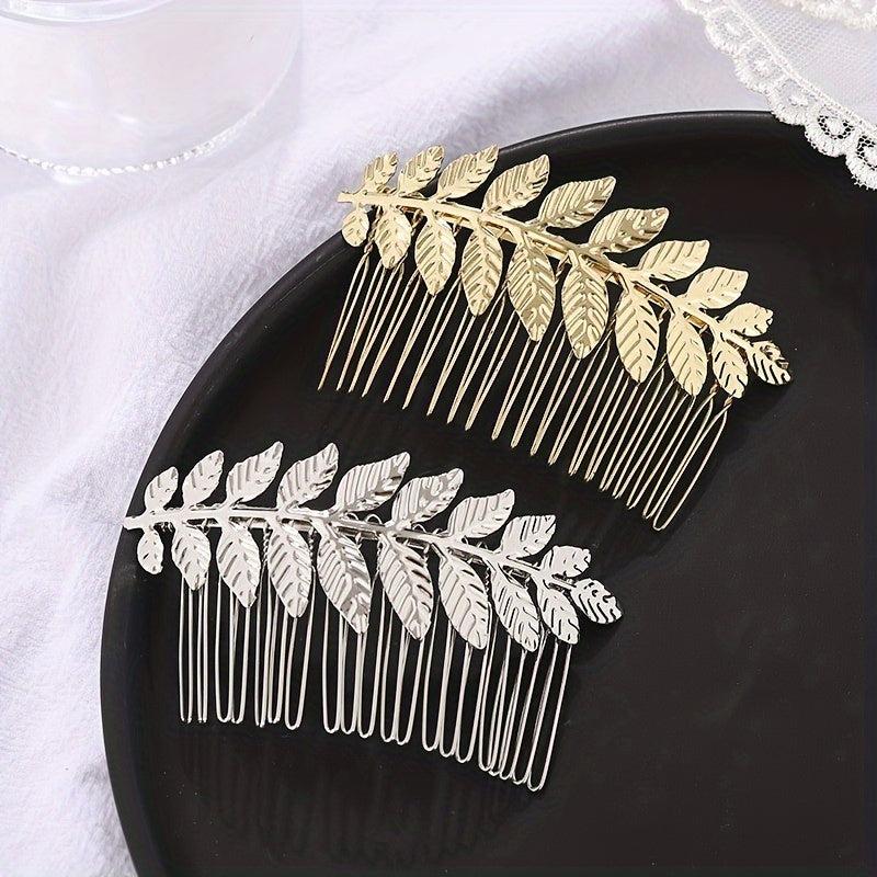 Leaf Hair Comb Silver Bridal Hair Piece