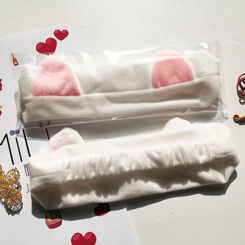 Cat Ears Headband Soft Hair Accessories for Spa Makeup