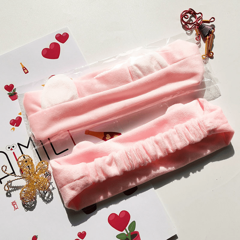 Cat Ears Headband Soft Hair Accessories for Spa Makeup