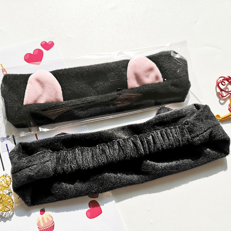 Cat Ears Headband Soft Hair Accessories for Spa Makeup