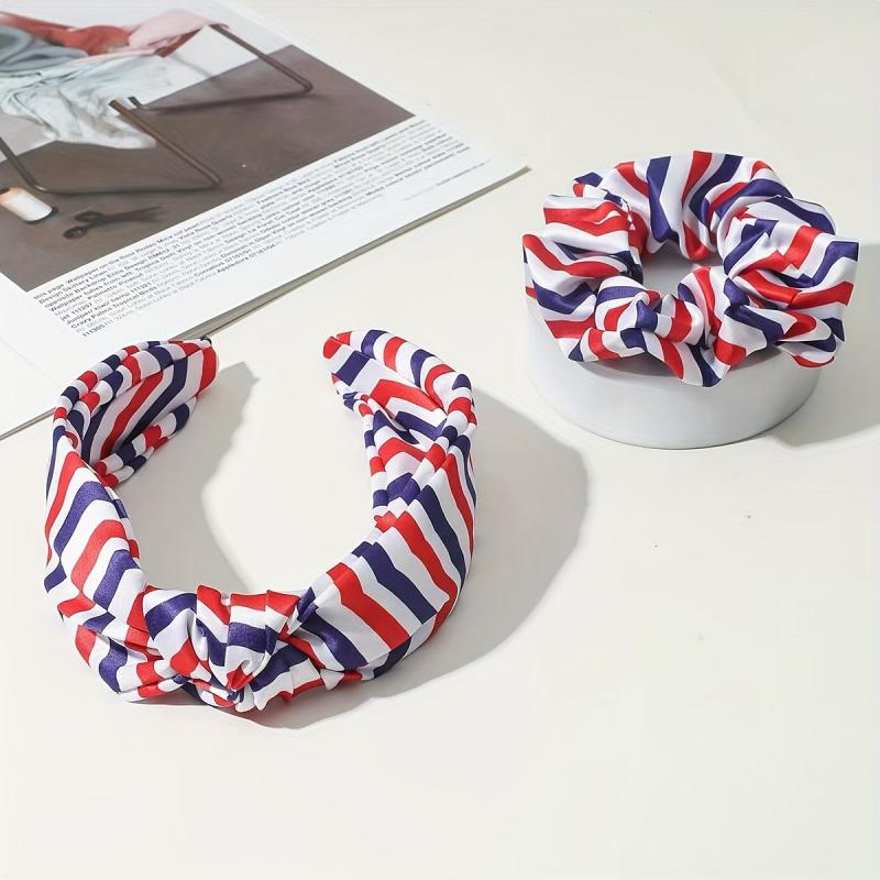 2pcs American Flag Hair Accessories Set