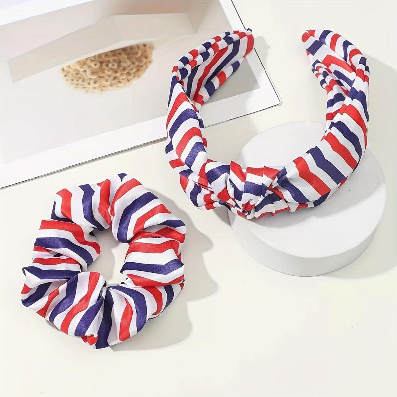 2pcs American Flag Hair Accessories Set