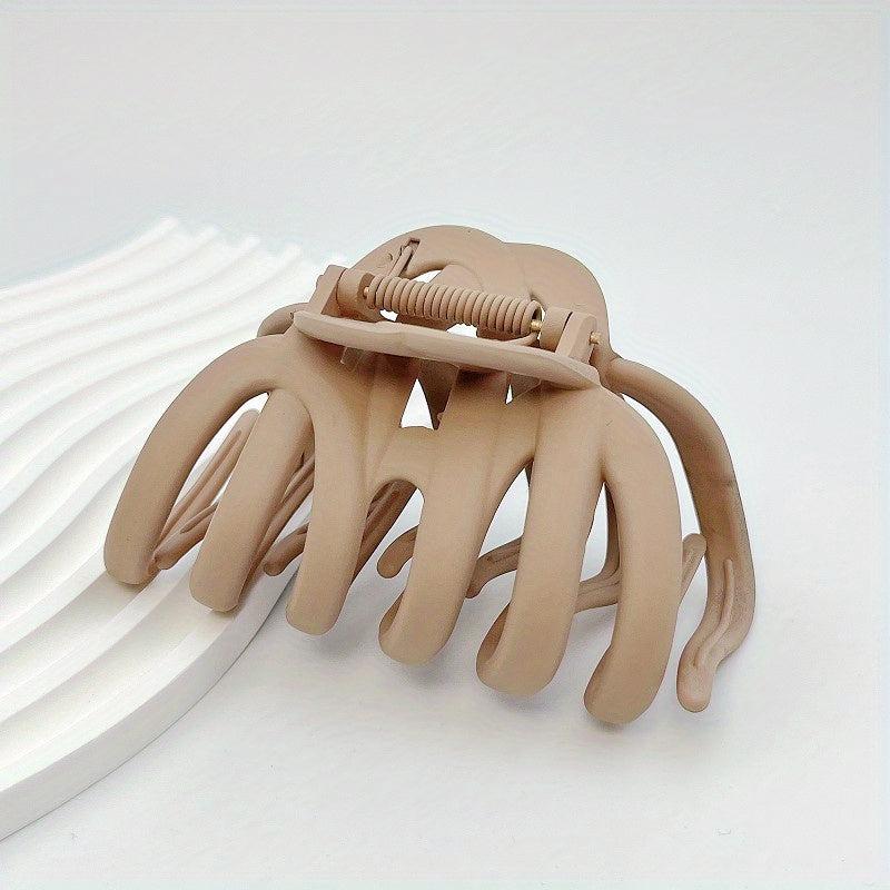 Large Pumpkin Hair Claw Textured Shark Claw Thick Thin Hair Accessories