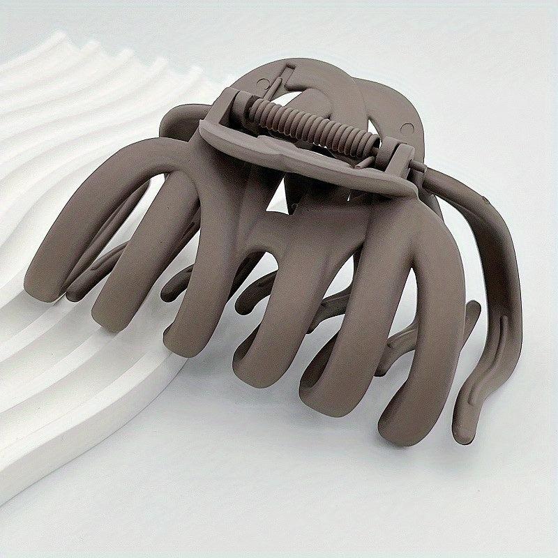 Large Pumpkin Hair Claw Textured Shark Claw Thick Thin Hair Accessories