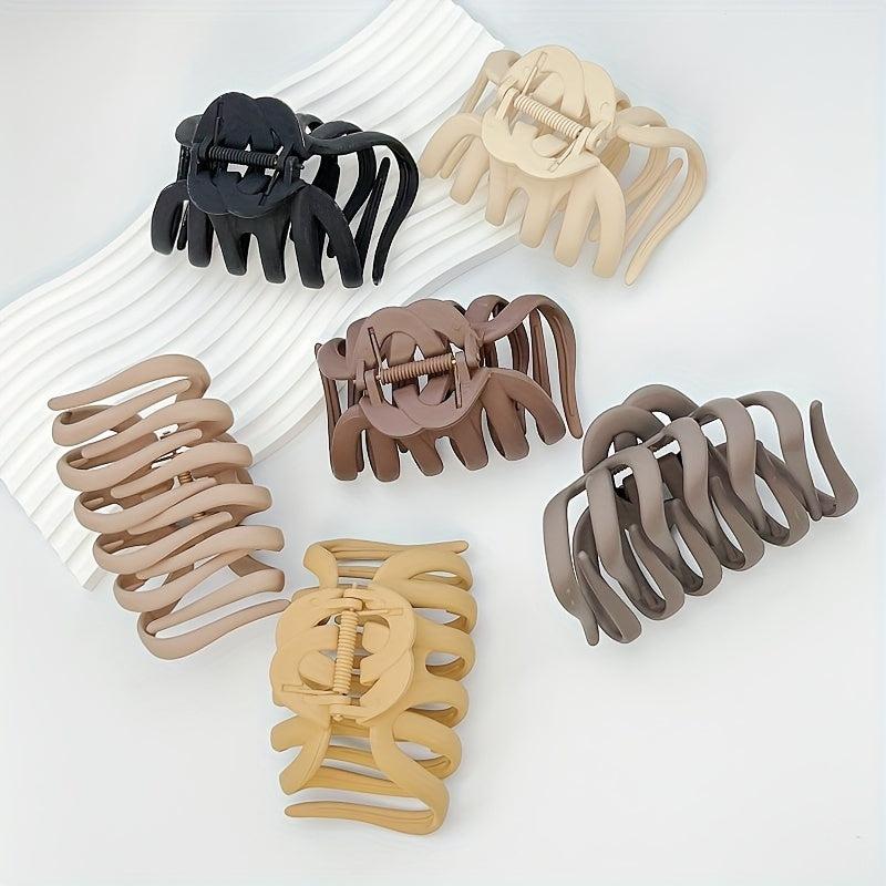 Large Pumpkin Hair Claw Textured Shark Claw Thick Thin Hair Accessories