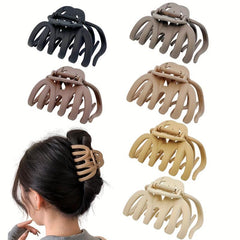 Large Pumpkin Hair Claw Textured Shark Claw Thick Thin Hair Accessories