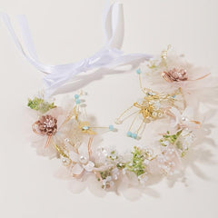 Faux Pearl Bridal Hair Band Crown Headband Wedding Accessories