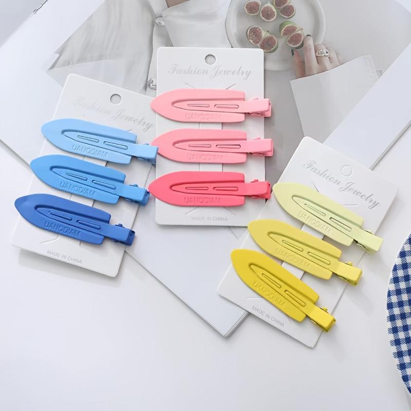 18pcs No Bend Hair Clips For Woman Girl Candy Colors