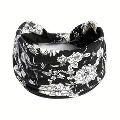 3pcs Retro Yoga Headband Flower Pattern Non slip Sweatband