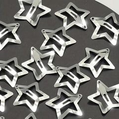 20pcs Y2K Star Hair Clip Hiphop Snap Clip Barrette Hair Slides Clip