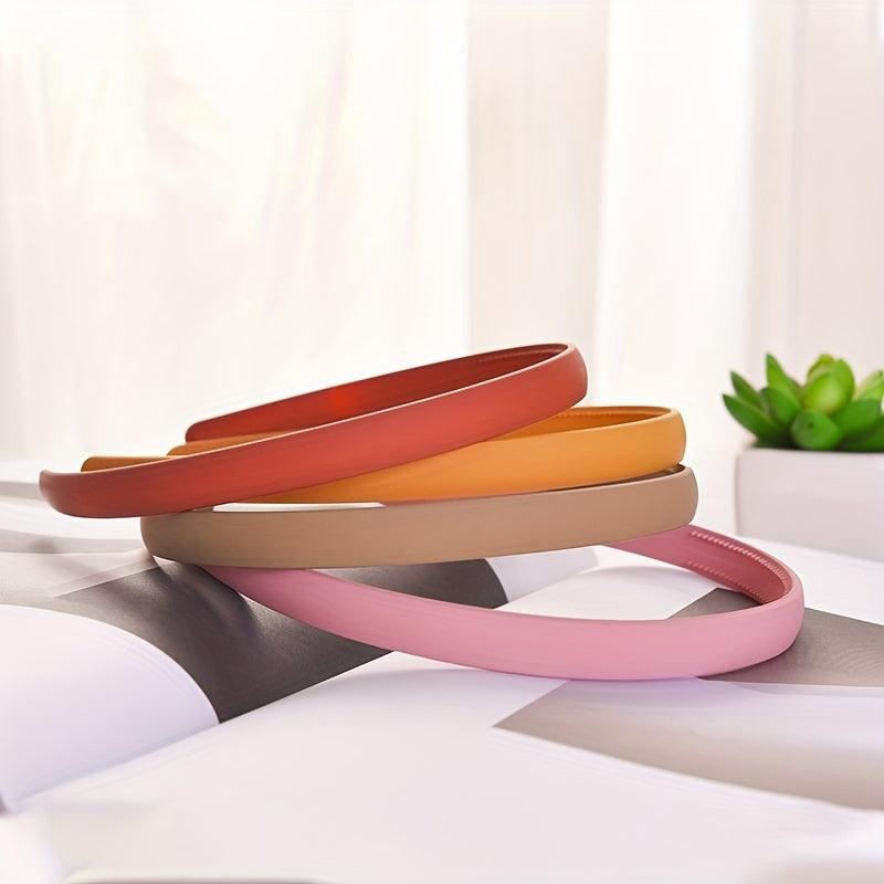 9pcs Matte Solid Headband Nonslip Head Hoop Sweet Headdress Hair Accessories