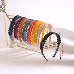 8pcs Bright Wide Brim Wheat Shape Headband Hair Hoop Thin Toothed Non slip