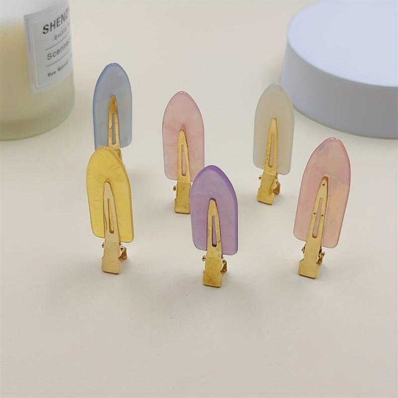 6pcs Y2K Hair Clip Duckbill Barrette Hair Slides Clip For Women Girls