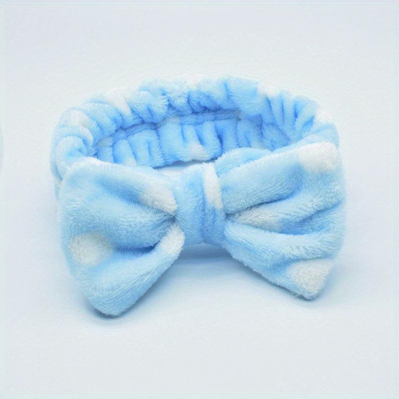 Polka Dot Bow Headband for Face Washing Skincare Spa