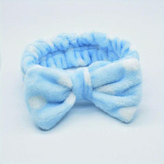 Polka Dot Bow Headband for Face Washing Skincare Spa