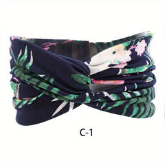 Boho Style Cross Knotted 2 Layers Sports Hairband