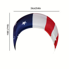 American Pattern Headband Stretchy Hair Band Sports Sweatband For Yoga Running