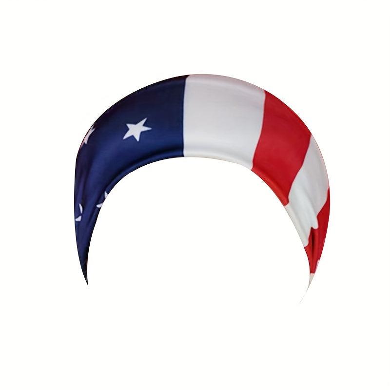 American Pattern Headband Stretchy Hair Band Sports Sweatband For Yoga Running