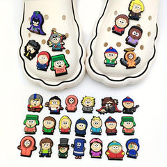 30pcs Cartoon Character Clogs Shoe Charm Flower Accessories