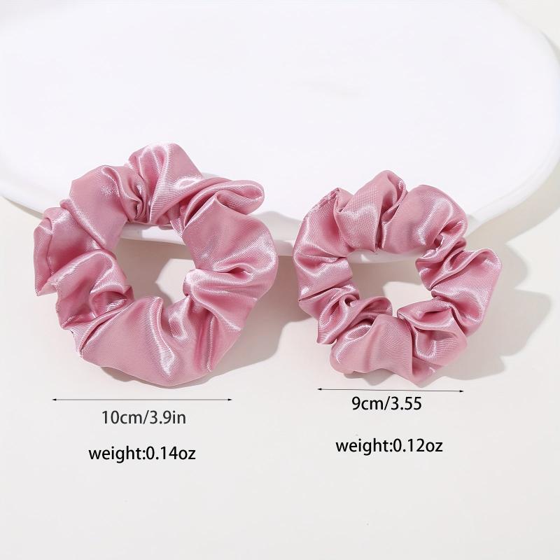 16pcs Solid Silk Scrunchie Hair Tie Ponytail Holder Hair Accessories