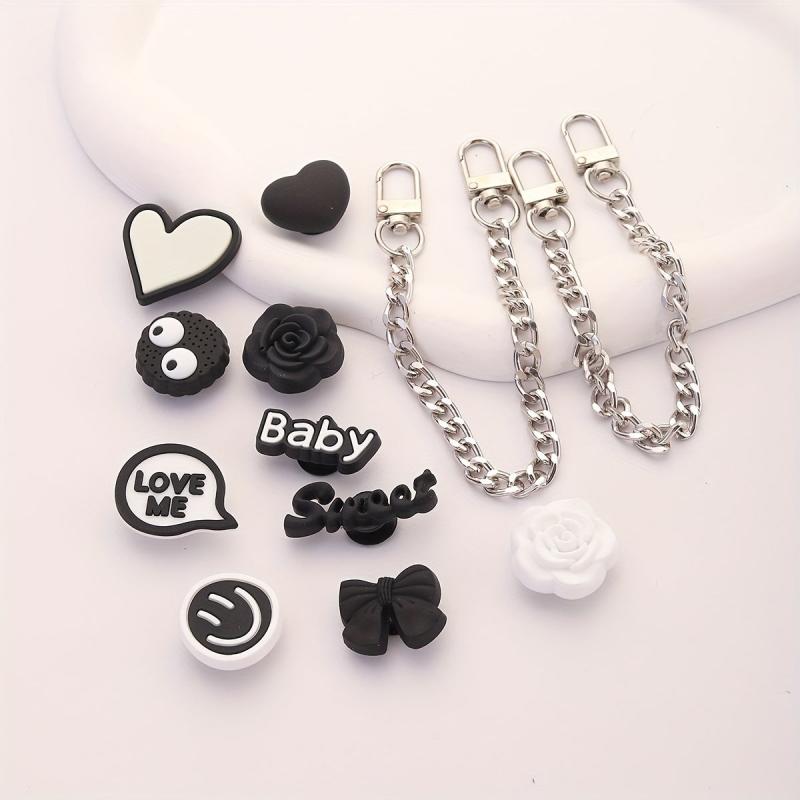 12pcs Cartoon Shoe Charm Sandal Slipper Buckle Set