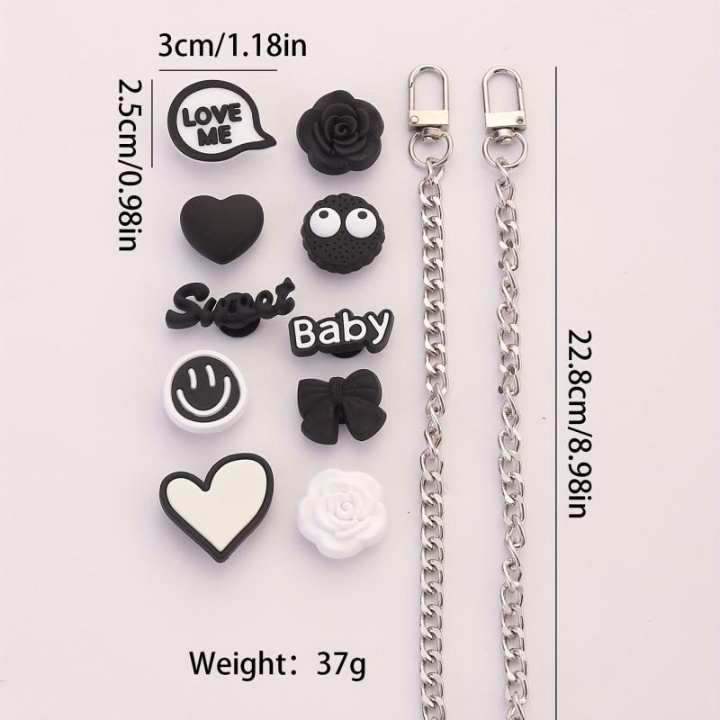 12pcs Cartoon Shoe Charm Sandal Slipper Buckle Set