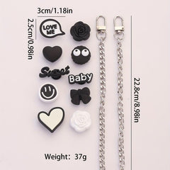 12pcs Cartoon Shoe Charm Sandal Slipper Buckle Set