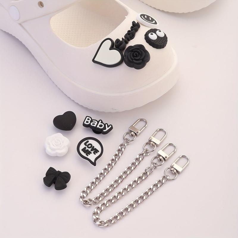 12pcs Cartoon Shoe Charm Sandal Slipper Buckle Set