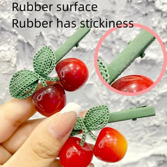 Acrylic Cherry Hair Clip Duckbill Barrette Hair Slide Non-Slip Hair Decoration