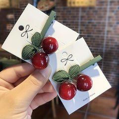 Acrylic Cherry Hair Clip Duckbill Barrette Hair Slide Non-Slip Hair Decoration