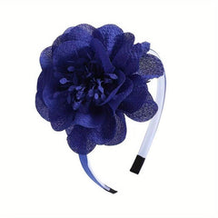 Chiffon Flower Decor Headband Colorful Head Hoop Headdress Elastic Headwear