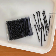 100 Pcs Solid Bobby Pin Alloy Hair Clip Non Slip Hair Accessory
