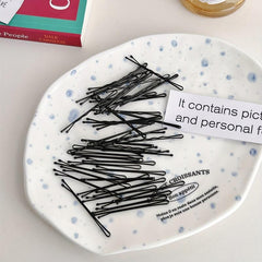 100 Pcs Solid Bobby Pin Alloy Hair Clip Non Slip Hair Accessory
