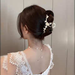 Golden Butterfly Hair Clips Strong Hold Flower Hair Clamps