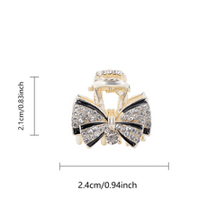 Crystal Bow Hair Claw Clip Strong Hold Hair Accessory