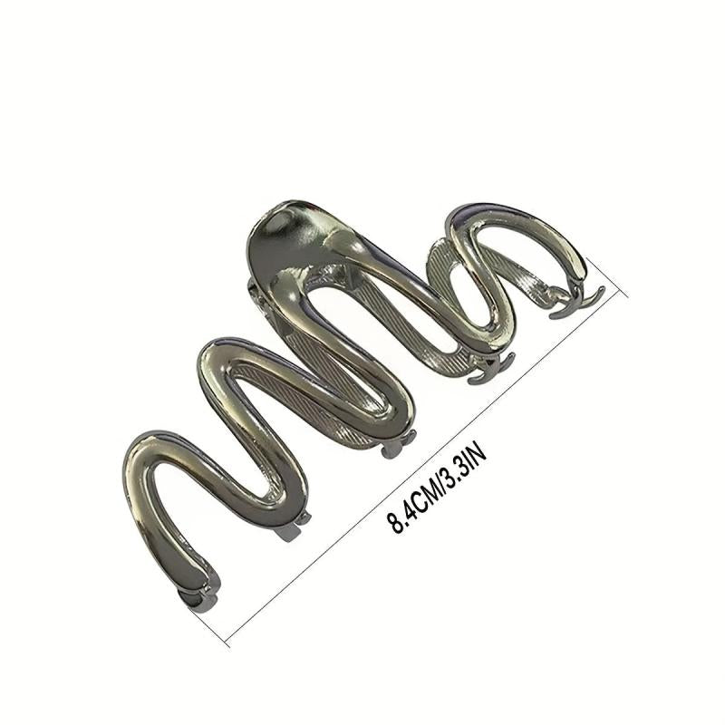 Large Silver Hair Clip for Women, Back Head Hair Accessory
