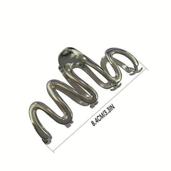 Large Silver Hair Clip for Women, Back Head Hair Accessory