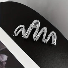 Large Silver Hair Clip for Women, Back Head Hair Accessory
