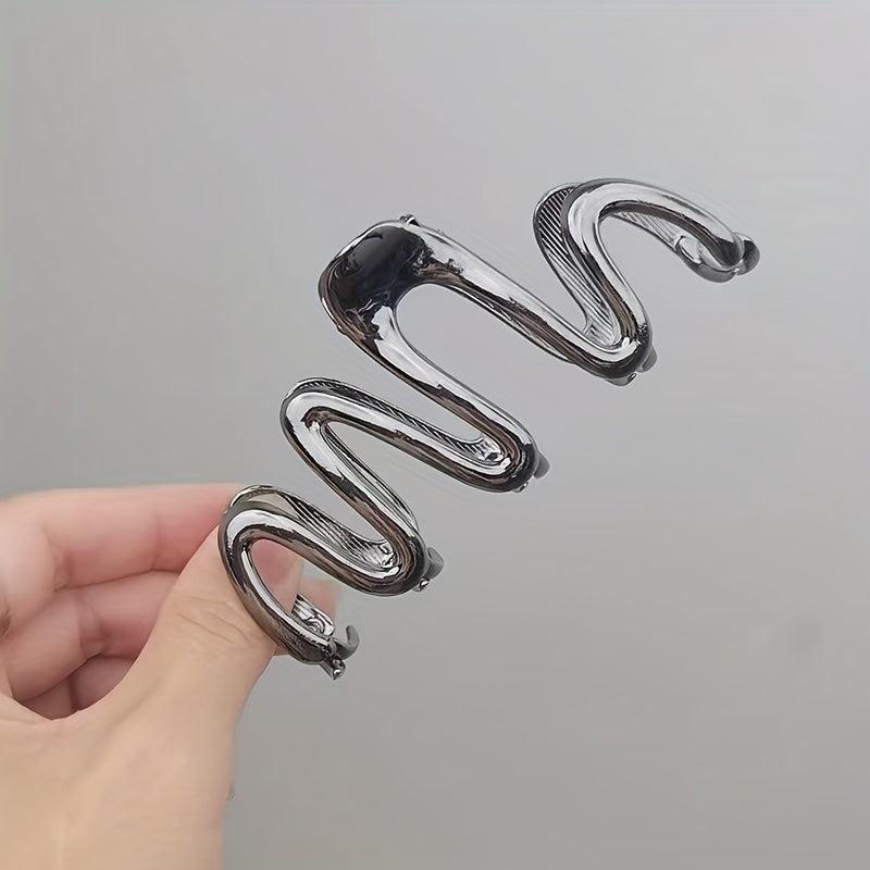 Large Silver Hair Clip for Women, Back Head Hair Accessory
