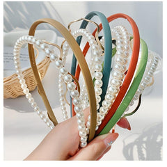 3pcs Faux Pearl Hair Bands & Wave Headband Hair Accessories Set