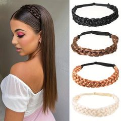 Elastic Braided Headband Synthetic Hair Braid Headband