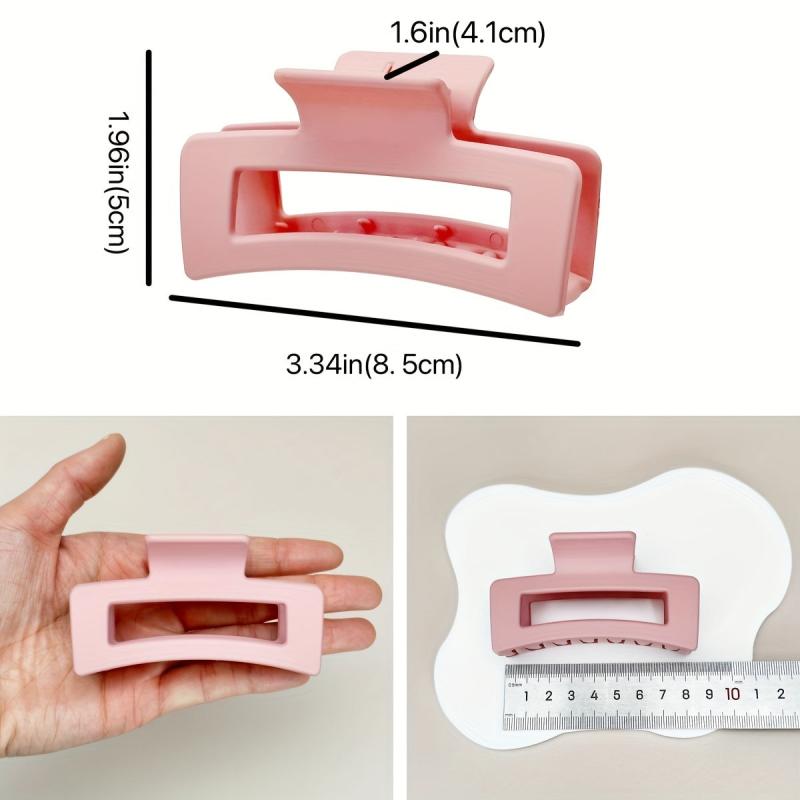 Matte Rectangle Hair Claws - Basic Hair Accessories