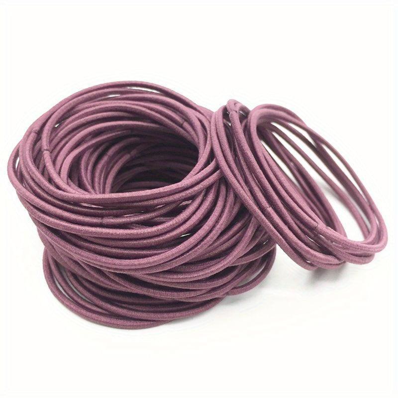 100pcs Hair Tie Elastic Hair Rope Ponytail Holder Women Girls