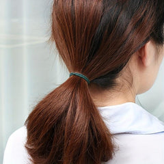 100pcs Hair Tie Elastic Hair Rope Ponytail Holder Women Girls